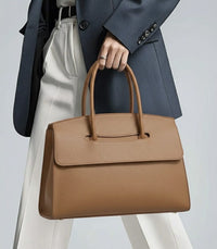 Valeria Structured Italian Leather Handbag - Leather Italiano