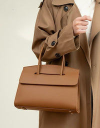 Valeria Structured Italian Leather Handbag - Leather Italiano