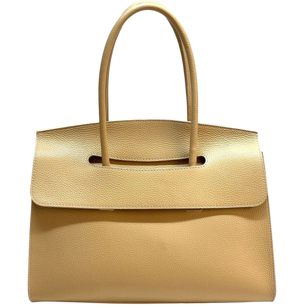 Valeria Structured Italian Leather Handbag - Leather Italiano