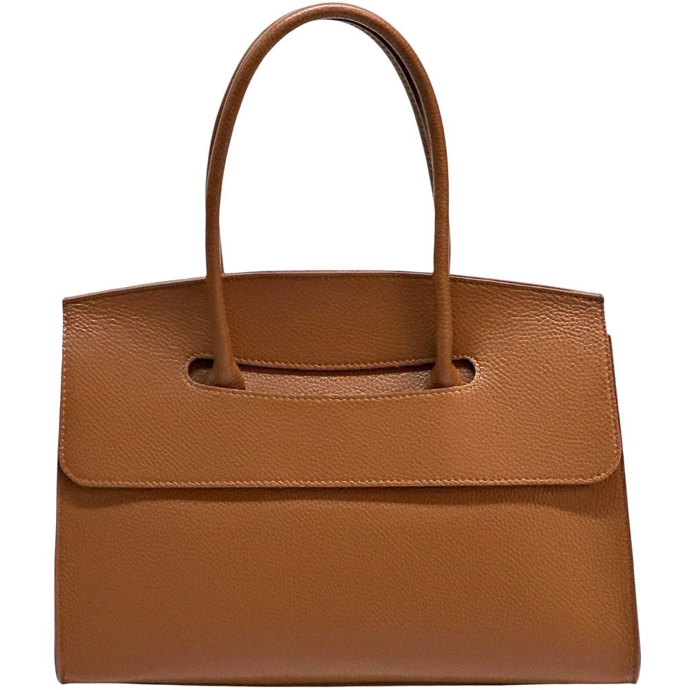 Valeria Structured Italian Leather Handbag - Leather Italiano