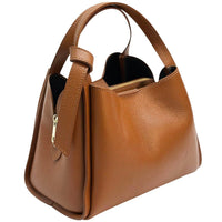 Vanessa Italian Leather Structured Handbag - Leather Italiano