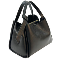 Vanessa Italian Leather Structured Handbag - Leather Italiano