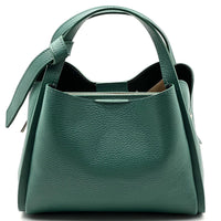 Vanessa Italian Leather Structured Handbag - Leather Italiano