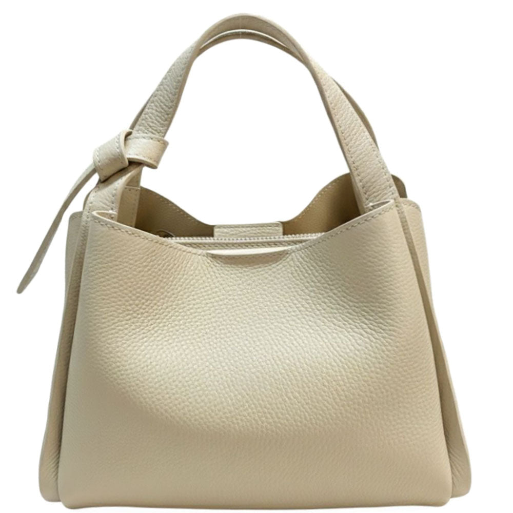 Vanessa Italian Leather Structured Handbag - Leather Italiano