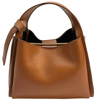 Vanessa Italian Leather Structured Handbag - Leather Italiano