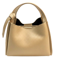 Vanessa Italian Leather Structured Handbag - Leather Italiano