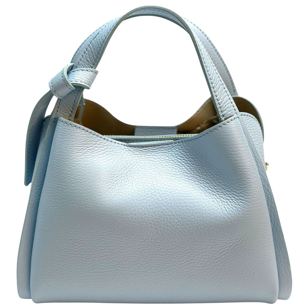 Vanessa Italian Leather Structured Handbag - Leather Italiano