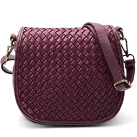 Velisia Woven Cow Leather Saddle Bag - Leather Italiano