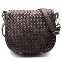 Velisia Woven Cow Leather Saddle Bag - Leather Italiano