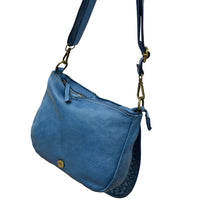 Velisia Woven Cow Leather Saddle Bag - Leather Italiano