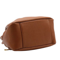 Velmora Italian Leather Handbag - Sculpted Top Handle Design - Leather Italiano