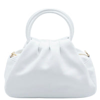 Velmora Italian Leather Handbag - Sculpted Top Handle Design - Leather Italiano