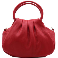 Velmora Italian Leather Handbag - Sculpted Top Handle Design - Leather Italiano