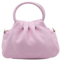 Velmora Italian Leather Handbag - Sculpted Top Handle Design - Leather Italiano