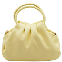 Velmora Italian Leather Handbag - Sculpted Top Handle Design - Leather Italiano