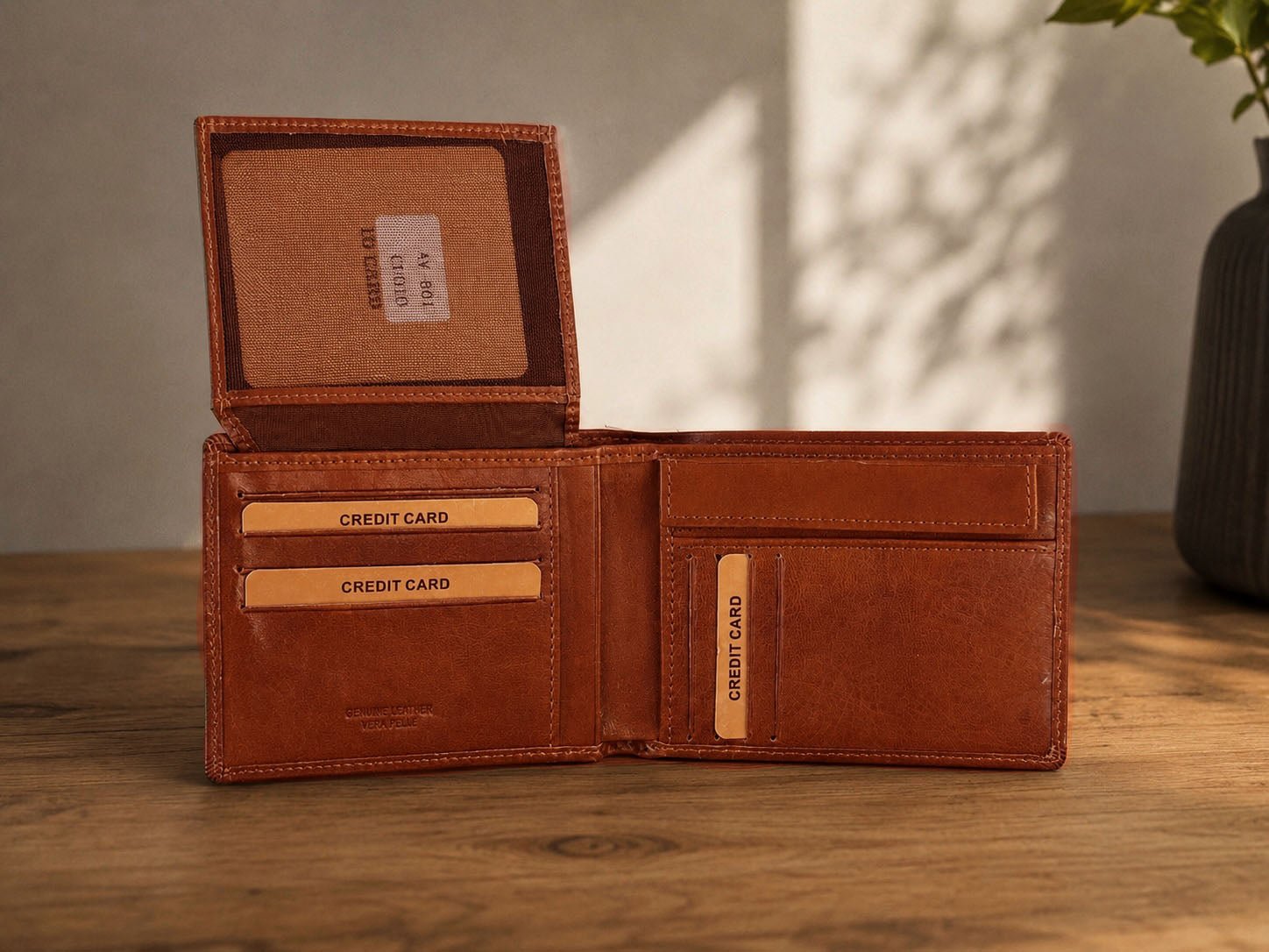 Veltrano Italian Leather Bifold Wallet - Leather Italiano