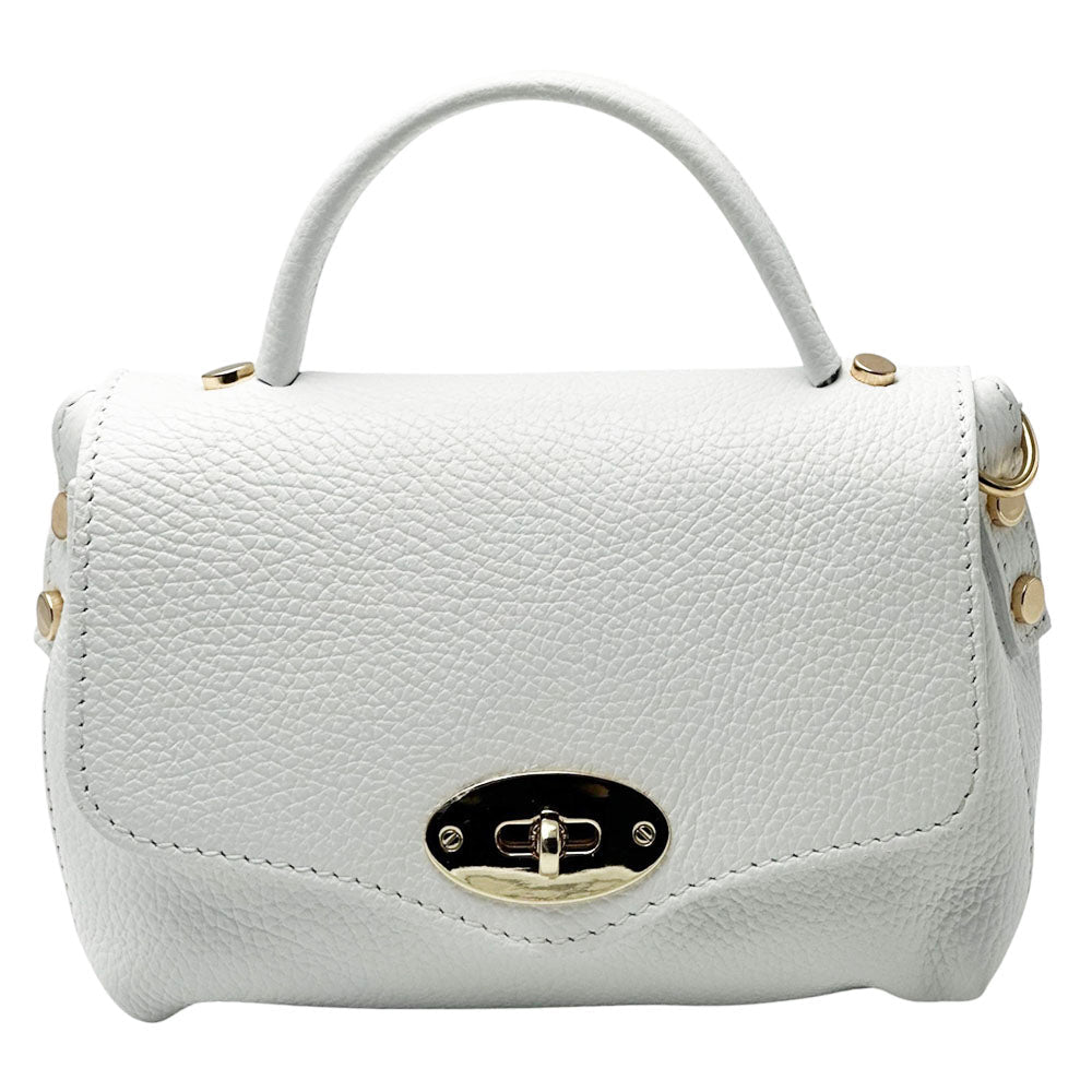 Venezia Cow Leather Top Handle Crossbody Bag - Leather Italiano