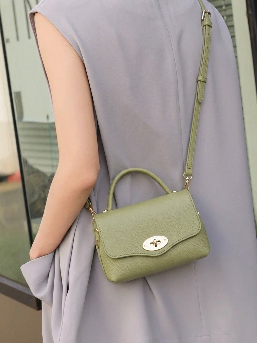 Venezia Cow Leather Top Handle Crossbody Bag - Leather Italiano