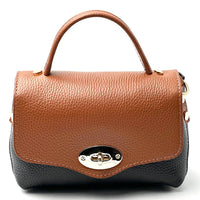 Venezia Cow Leather Top Handle Crossbody Bag - Leather Italiano