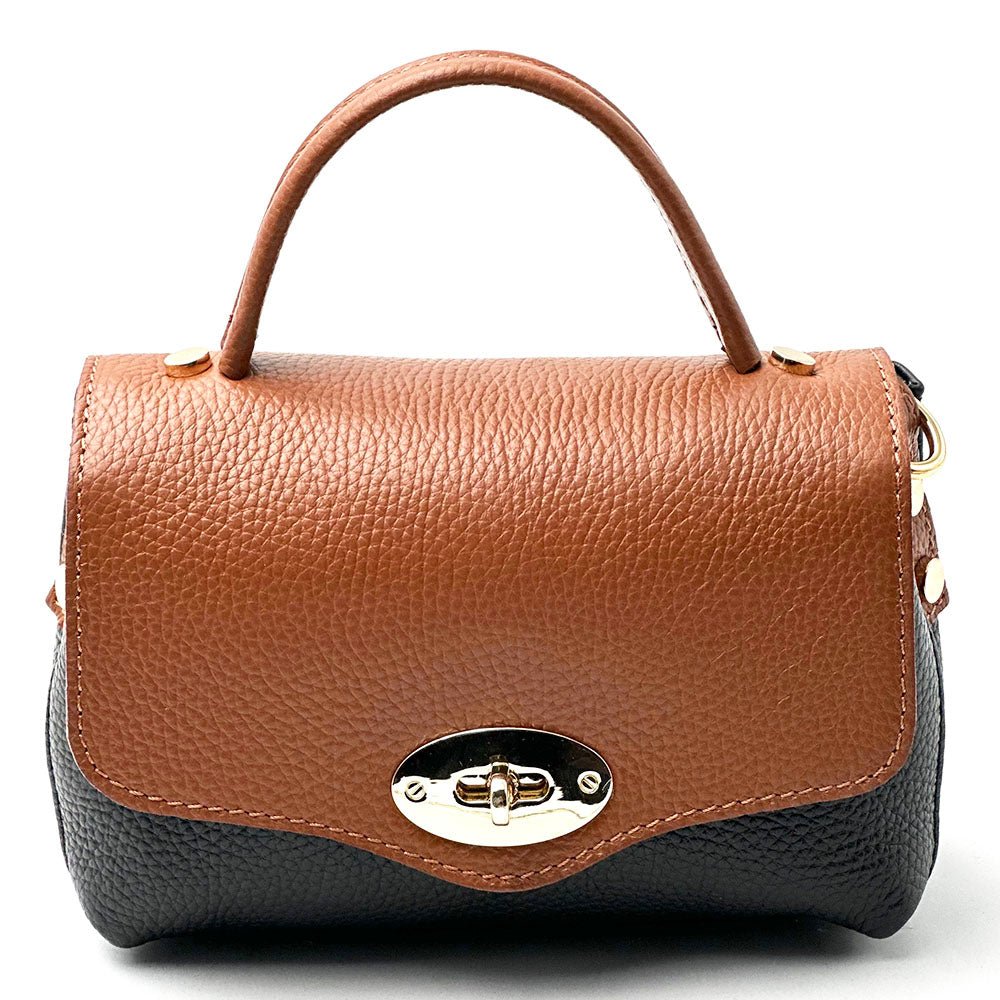 Venezia Cow Leather Top Handle Crossbody Bag - Leather Italiano