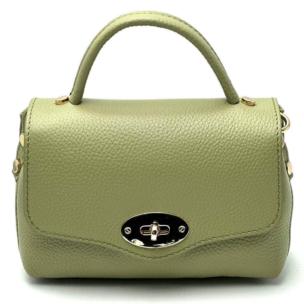 Venezia Cow Leather Top Handle Crossbody Bag - Leather Italiano