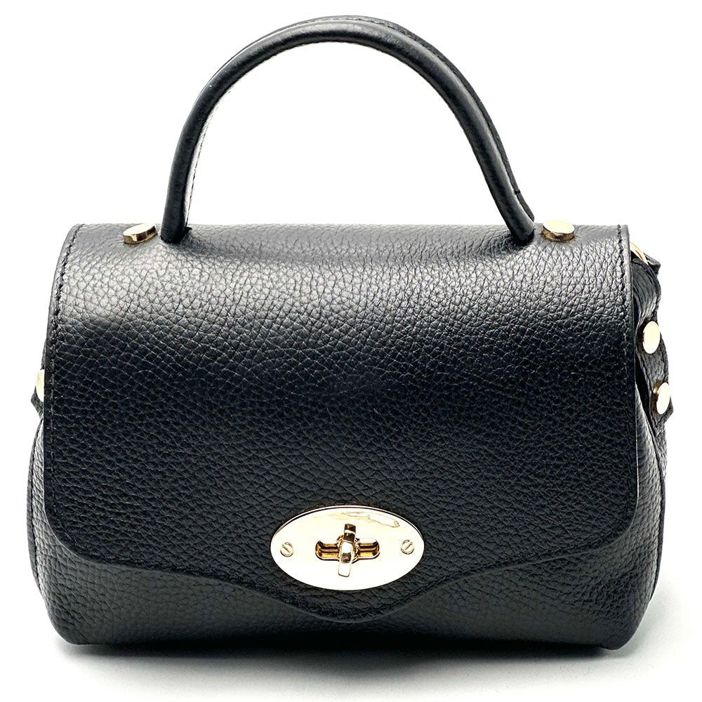 Venezia Cow Leather Top Handle Crossbody Bag - Leather Italiano