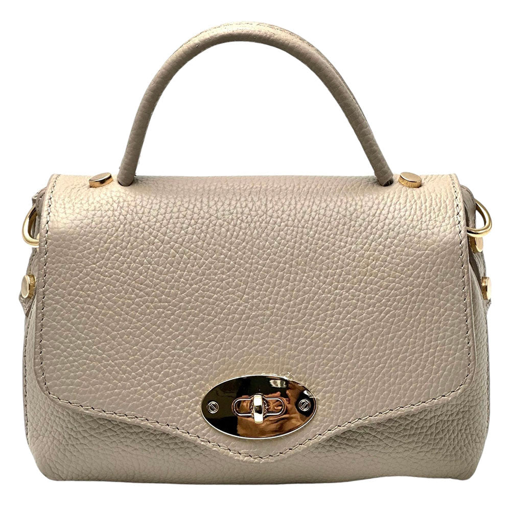 Venezia Cow Leather Top Handle Crossbody Bag - Leather Italiano