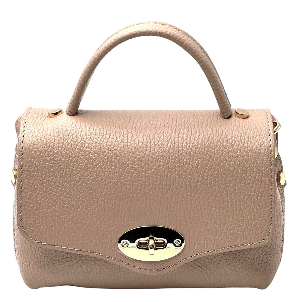 Venezia Cow Leather Top Handle Crossbody Bag - Leather Italiano