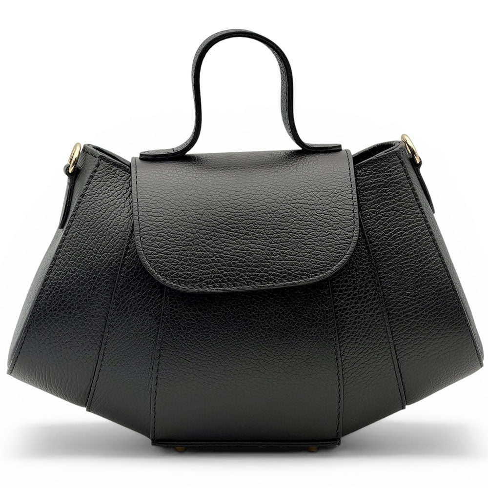 Ventara Italian Leather Top Handle Bag - Leather Italiano