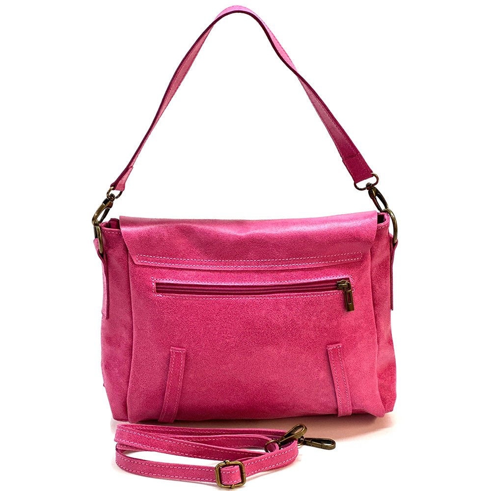 Violetta Italian Suede Messenger Bag – Crossbody & Shoulder Style (Handmade in Florence) - Leather Italiano