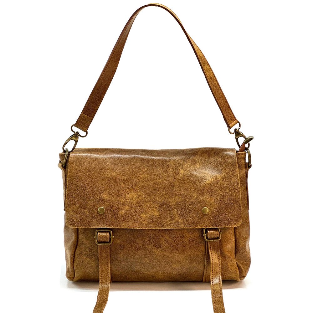 Violetta Italian Suede Messenger Bag – Crossbody & Shoulder Style (Handmade in Florence) - Leather Italiano