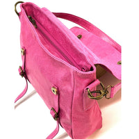 Violetta Italian Suede Messenger Bag – Crossbody & Shoulder Style (Handmade in Florence) - Leather Italiano