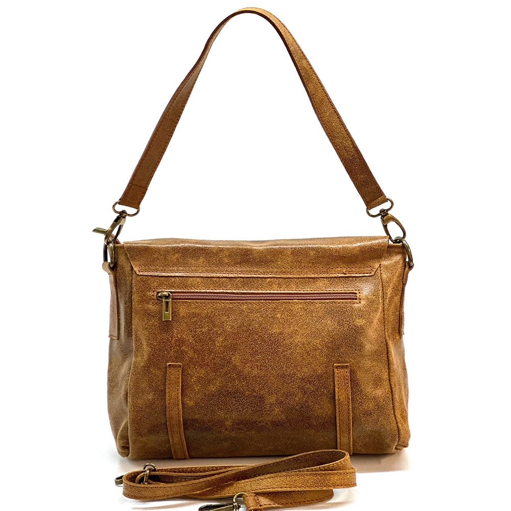 Violetta Italian Suede Messenger Bag – Crossbody & Shoulder Style (Handmade in Florence) - Leather Italiano