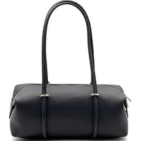 Virelia Italian Cow Leather Cylindrical Shoulder Bag - Leather Italiano