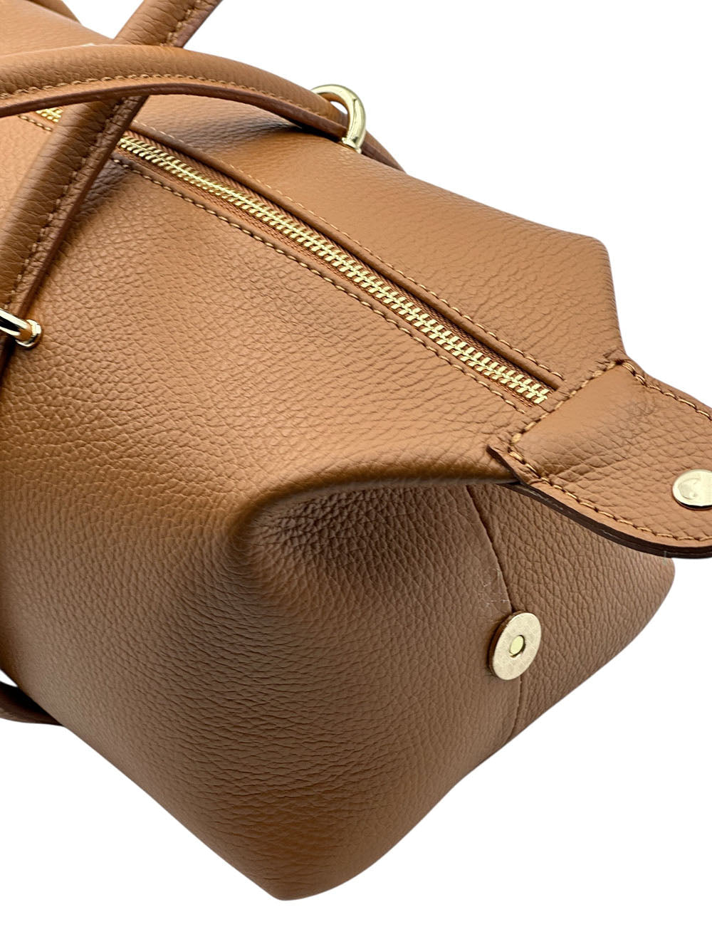 Virelia Italian Cow Leather Cylindrical Shoulder Bag - Leather Italiano