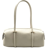 Virelia Italian Cow Leather Cylindrical Shoulder Bag - Leather Italiano