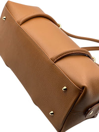 Virelia Italian Cow Leather Cylindrical Shoulder Bag - Leather Italiano