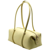 Virelia Italian Cow Leather Cylindrical Shoulder Bag - Leather Italiano