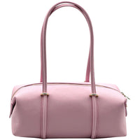 Virelia Italian Cow Leather Cylindrical Shoulder Bag - Leather Italiano
