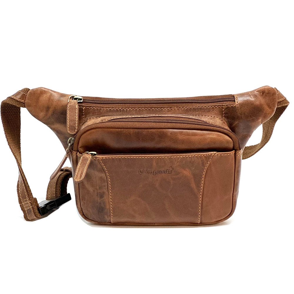 Vivaldo Cow Leather Waist Bag - Leather Italiano