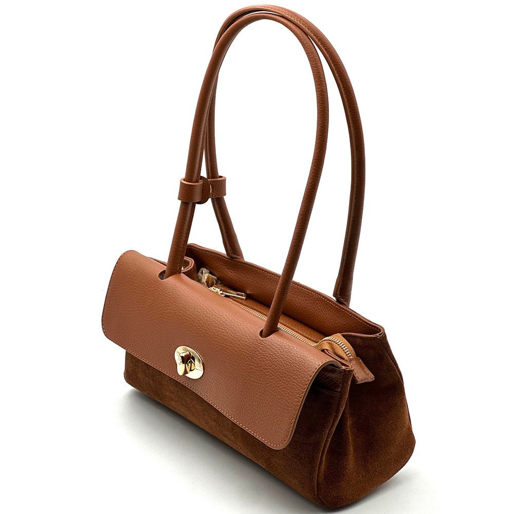 Vivienne East-West Leather Shoulder Bag - Leather Italiano