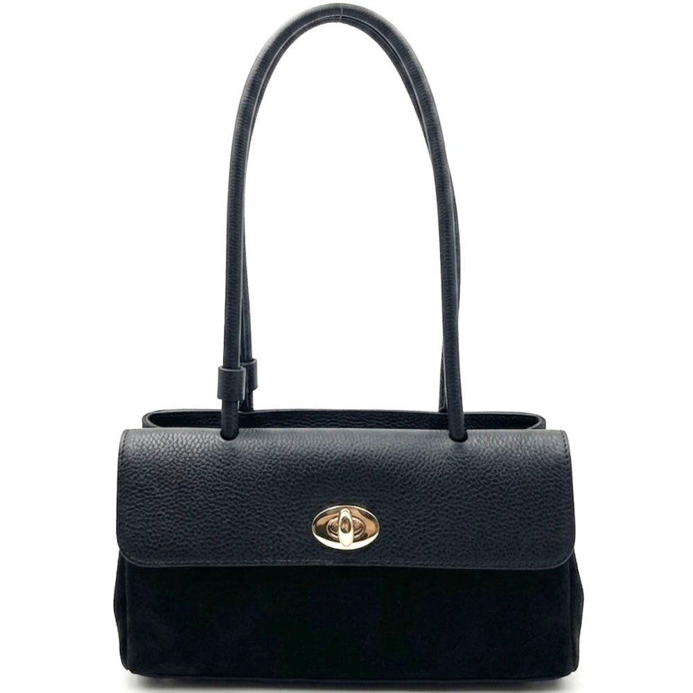 Vivienne East-West Leather Shoulder Bag - Leather Italiano