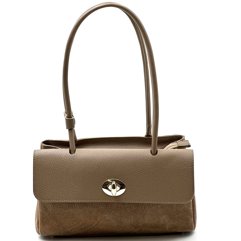 Vivienne East-West Leather Shoulder Bag - Leather Italiano