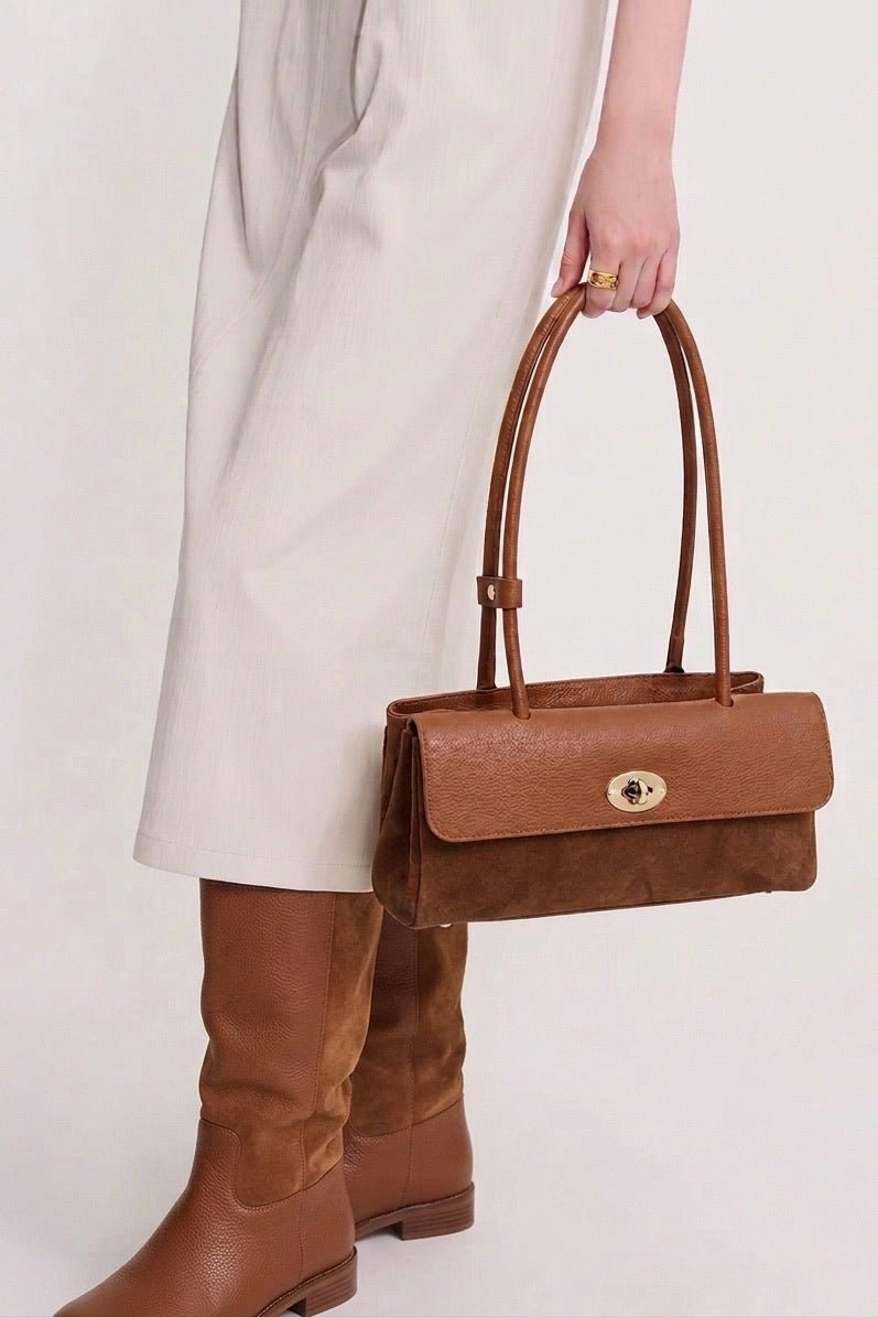 Vivienne East-West Leather Shoulder Bag - Leather Italiano