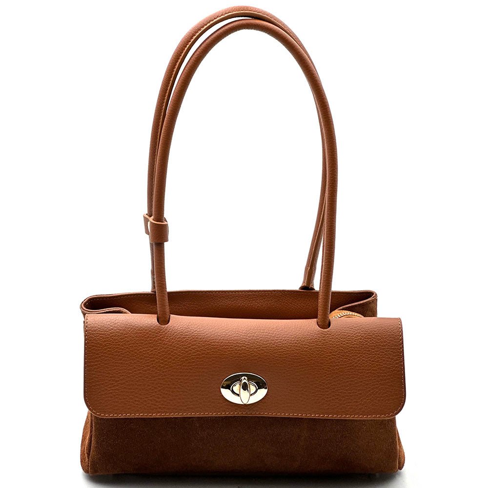 Vivienne East-West Leather Shoulder Bag - Leather Italiano