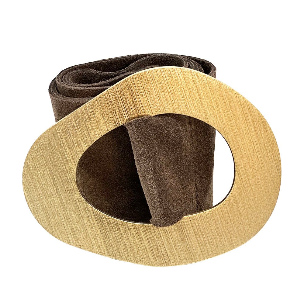 Vortice Suede Leather Belt - Leather Italiano