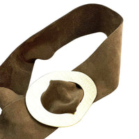 Vortice Suede Leather Belt - Leather Italiano