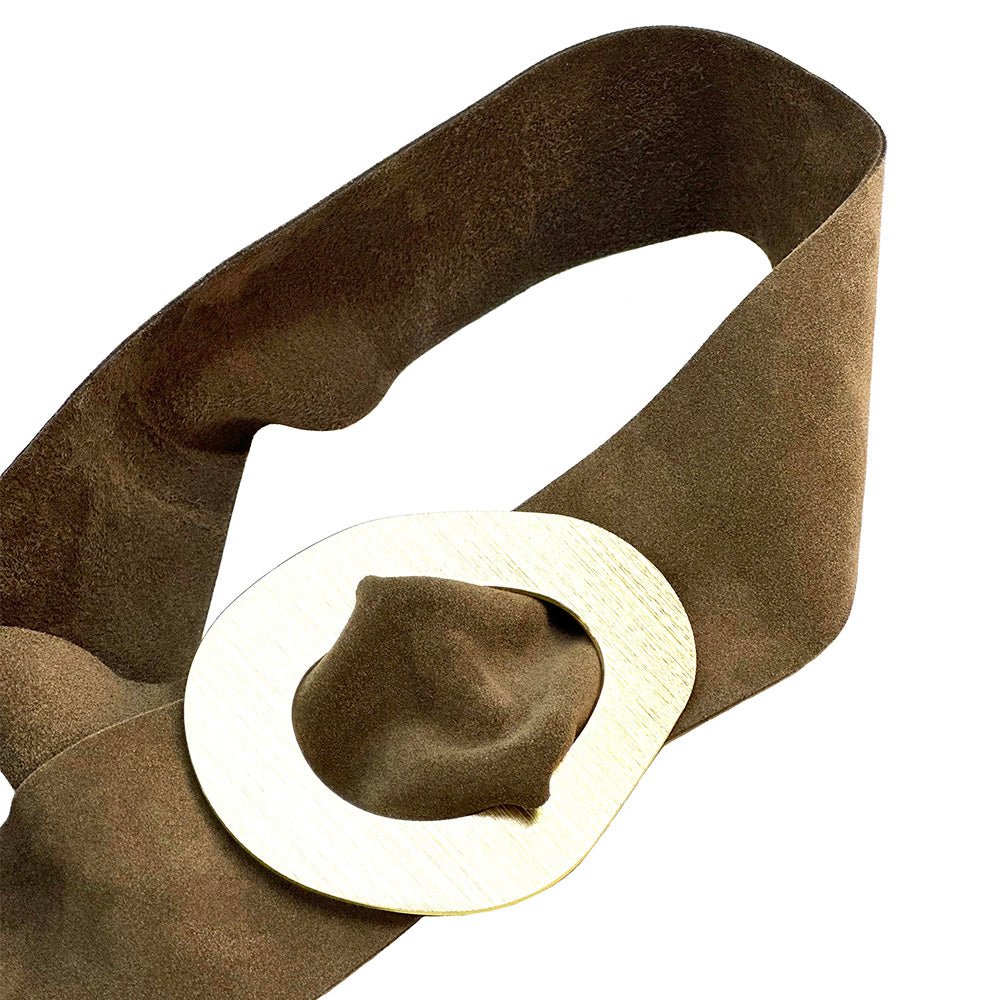 Vortice Suede Leather Belt - Leather Italiano