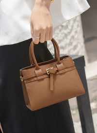 Voyage Structured Italian Cow Leather Bag - Leather Italiano