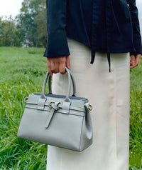 Voyage Structured Italian Cow Leather Bag - Leather Italiano